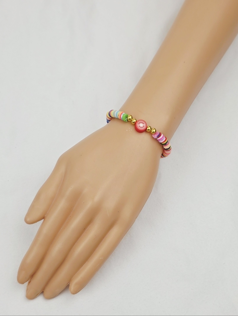 Handmade Clay Bead Multi Color Fruit  Bracelet